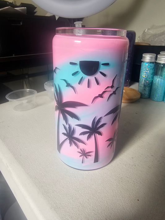 16oz Paint snowglobe tumblers